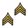 Army Male Gold / Green Sergeant Chevron (1 Pair)
