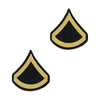Army Male Gold / Blue PFC (E-2) Chevron (1 Pair)