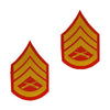 Marine Male Gold / Red Staff Sergeant Chevron Set (1 Pair)