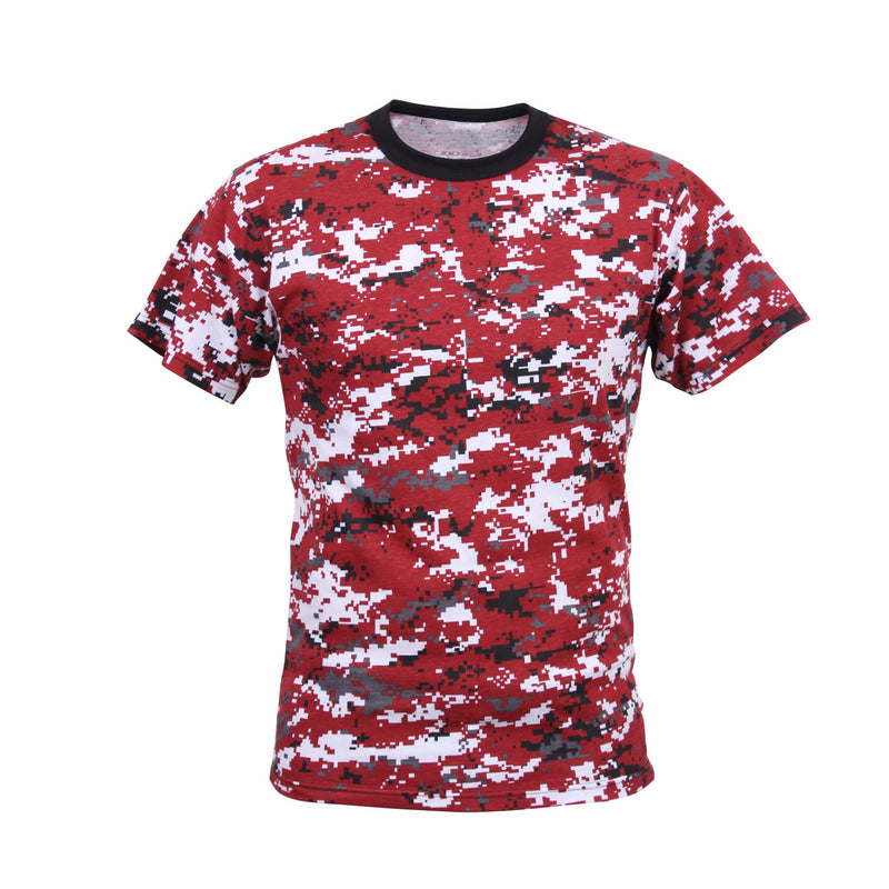 Digital Red Camouflage T-Shirt
