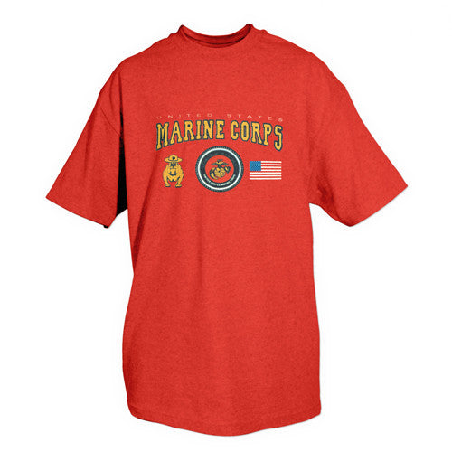 Red Marine Bulldog / EGA / Flag T-Shirt