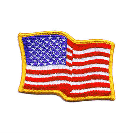 US Wavy Iron On Flag Patch