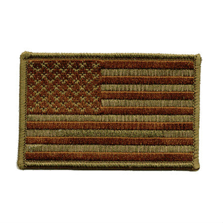 US Green / Black Iron On Flag Patch