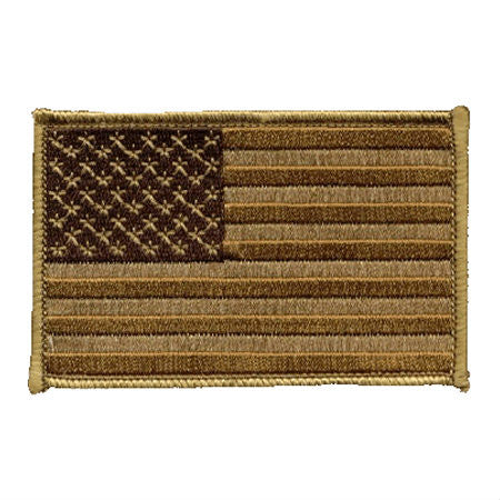 US Desert Brown Iron On Flag Patch