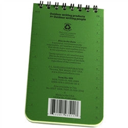 Rite in the Rain 935 All Weather Universal Notebook Green 3"x5"