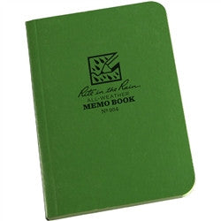 Rite in the Rain 954 All Weather Universal Field Flex Memo Book Green 3.5"x5"