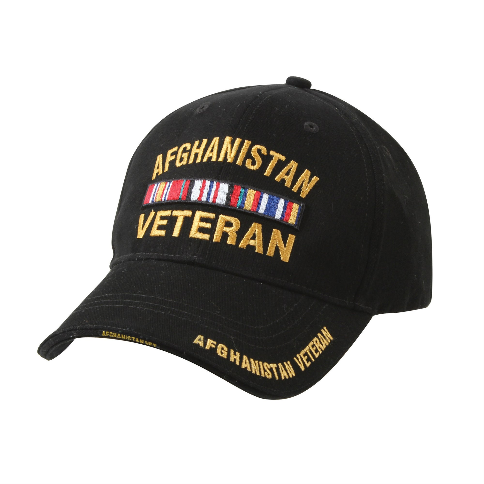 Embroidered Afghanistan Veteran Hat Black