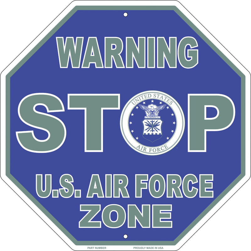 Air Force Metal Stop Sign