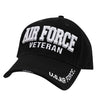 Air Force Veteran Text Hat Black