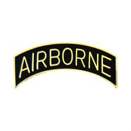 Airborne Tab Hat Pin Black (1 Inch)