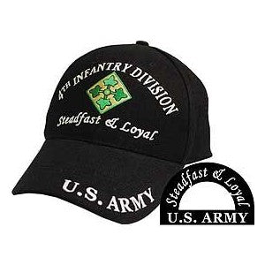 Army 4th Infantry Division Hat Black