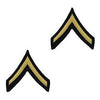 Army Gold / Blue Private (E-2) Chevron Set Male (1 Pair)