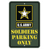 US Army Soldiers Parking Only Metal Parking Sign