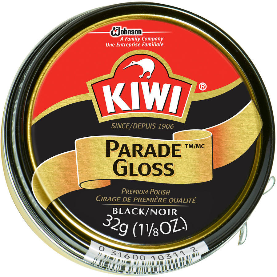 Kiwi Parade Gloss Shoe Polish Black 1 1/8 oz.