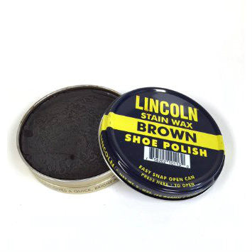 Lincoln Stain Wax Shoe Polish Brown 2 1/8 oz.
