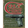 Colt Extra Safety Tin Sign - Indy Army Navy