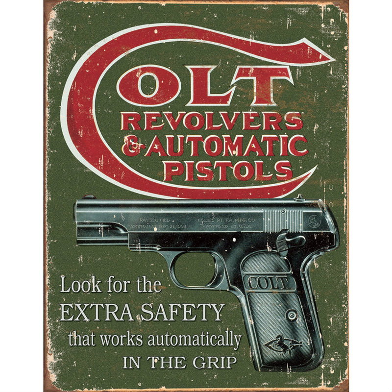 Colt Extra Safety Tin Sign - Indy Army Navy