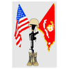 USA / USMC Flag Fallen Heroes Decal