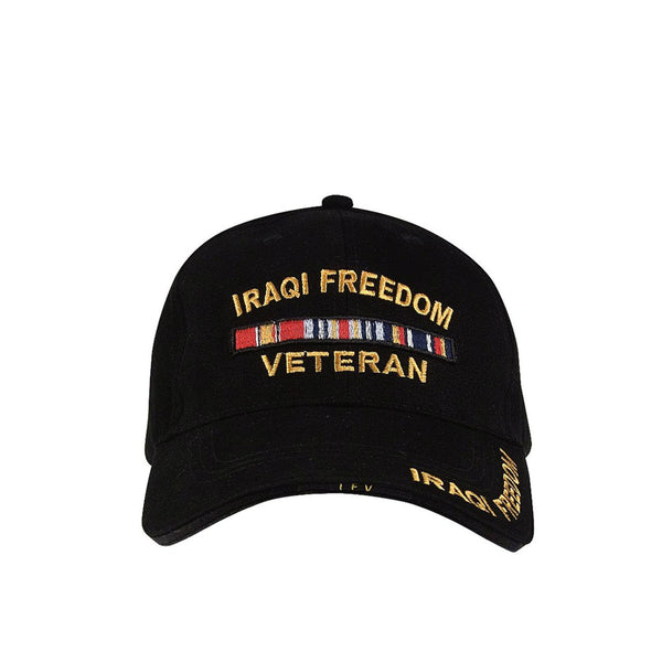 Embroidered Iraqi Freedom Veteran Hat Black - Army Navy Gear