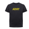 Kid's Army PT T-Shirt Black / Yellow