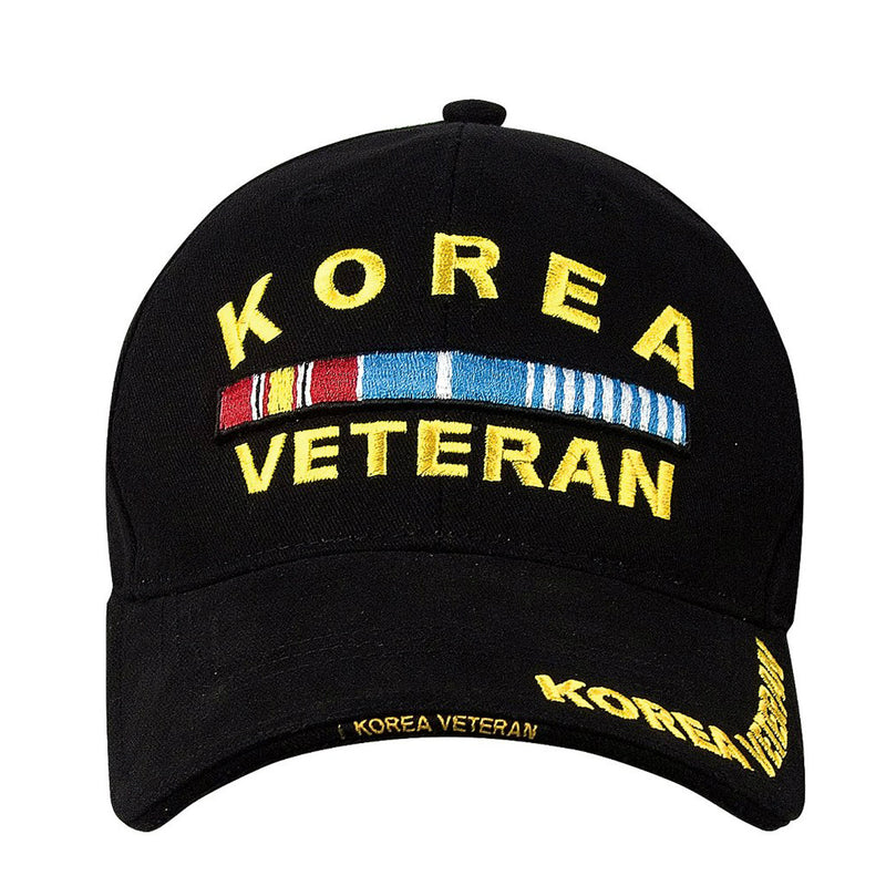 Embroidered Korea Veteran Hat Black