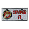 Marine Semper Fi Diamond Metal License Plate