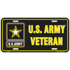 Army Veteran Metal License Plate