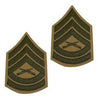 Marine Green / Khaki Gunnery (Gunny) Sergeant Chevron Set Female (1 Pair)