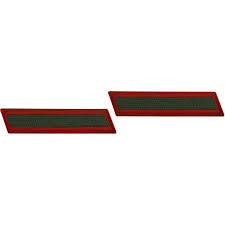 Green / Red Marine Female 1 Service Stripe (4 Years) Pair