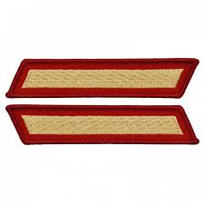 Marine Male Gold / Red 1 Service Stripe Pair