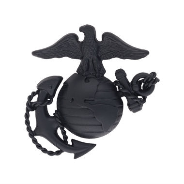 Marine Officer Service Cap Device Black (Large)