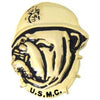 Marines Bulldog Helmet Hat Pin (1 1/8 Inch)