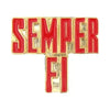 Marines Semper Fi Red On Gold Hat Pin (1 Inch)