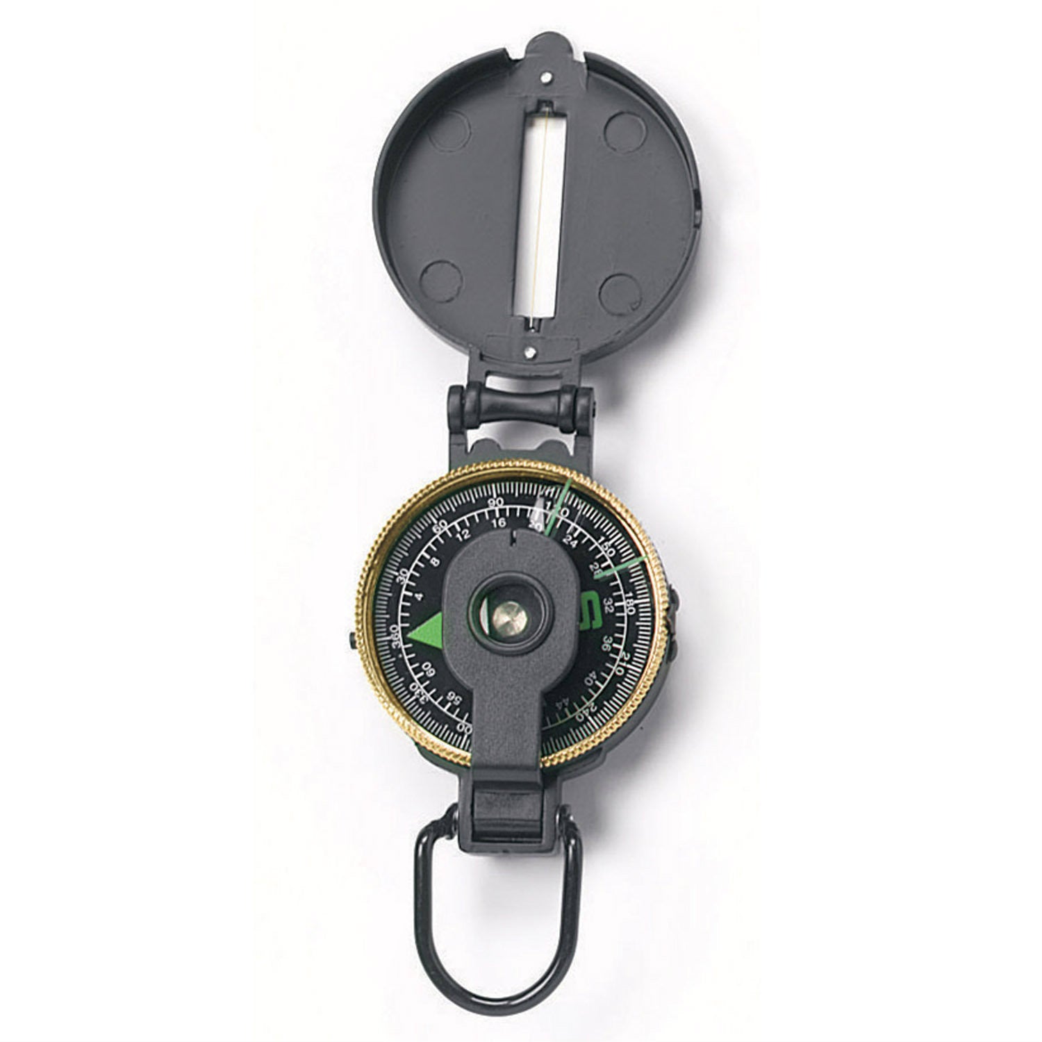 Metal Lensatic Compass Black