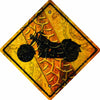 Motorcycle Crossing Tin Sign