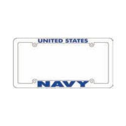Navy Plastic License Plate Frame
