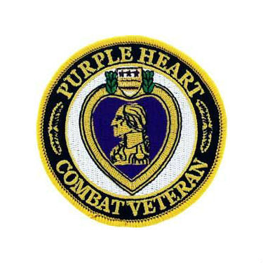 Purple Heart Combat Veteran Patch 3"