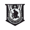 Wounded Warrior Shield Patch Black