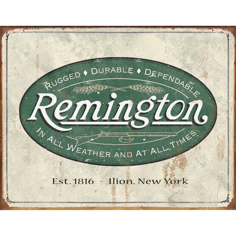 Remington Weathered Tin Sign