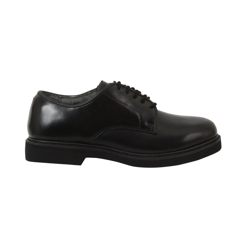 Leather Military Uniform Oxford Dress Shoe Black