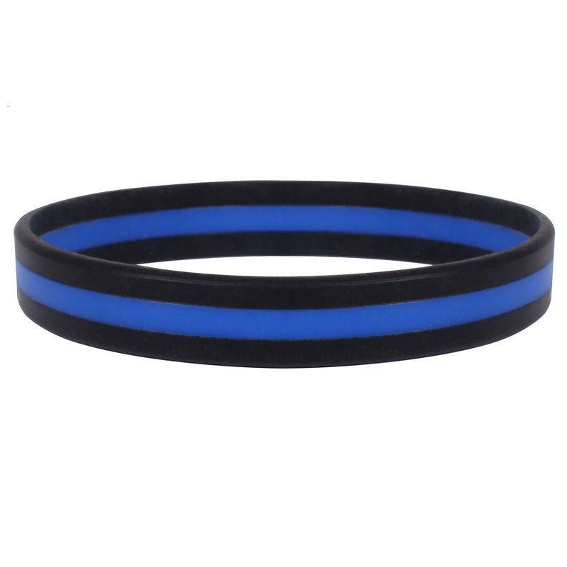 Silicone Bracelet Thin Blue Line