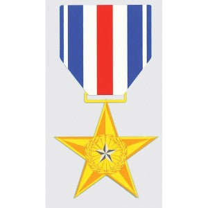 Silver Star Medal Decal