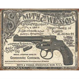 Smith & Wesson 1892 Government Contracts Tin Sign - Indy Army Navy