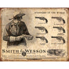 Smith & Wesson Revolvers Standard of the World Distressed Retro Vintage Tin Sign