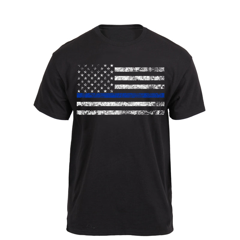 Thin Blue Line Flag T-Shirt Black