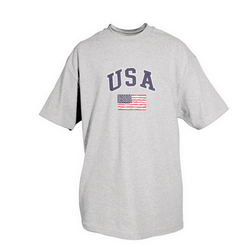 USA Flag T-Shirt Grey