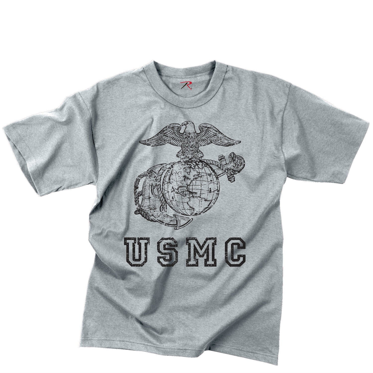 USMC Globe & Anchor T-Shirt Grey