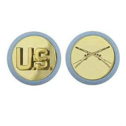 US / Infantry With Blue Disk Collar Device No Shine