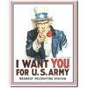 Uncle Sam I Want You For The US Army Tin Sign - Indy Army Navy