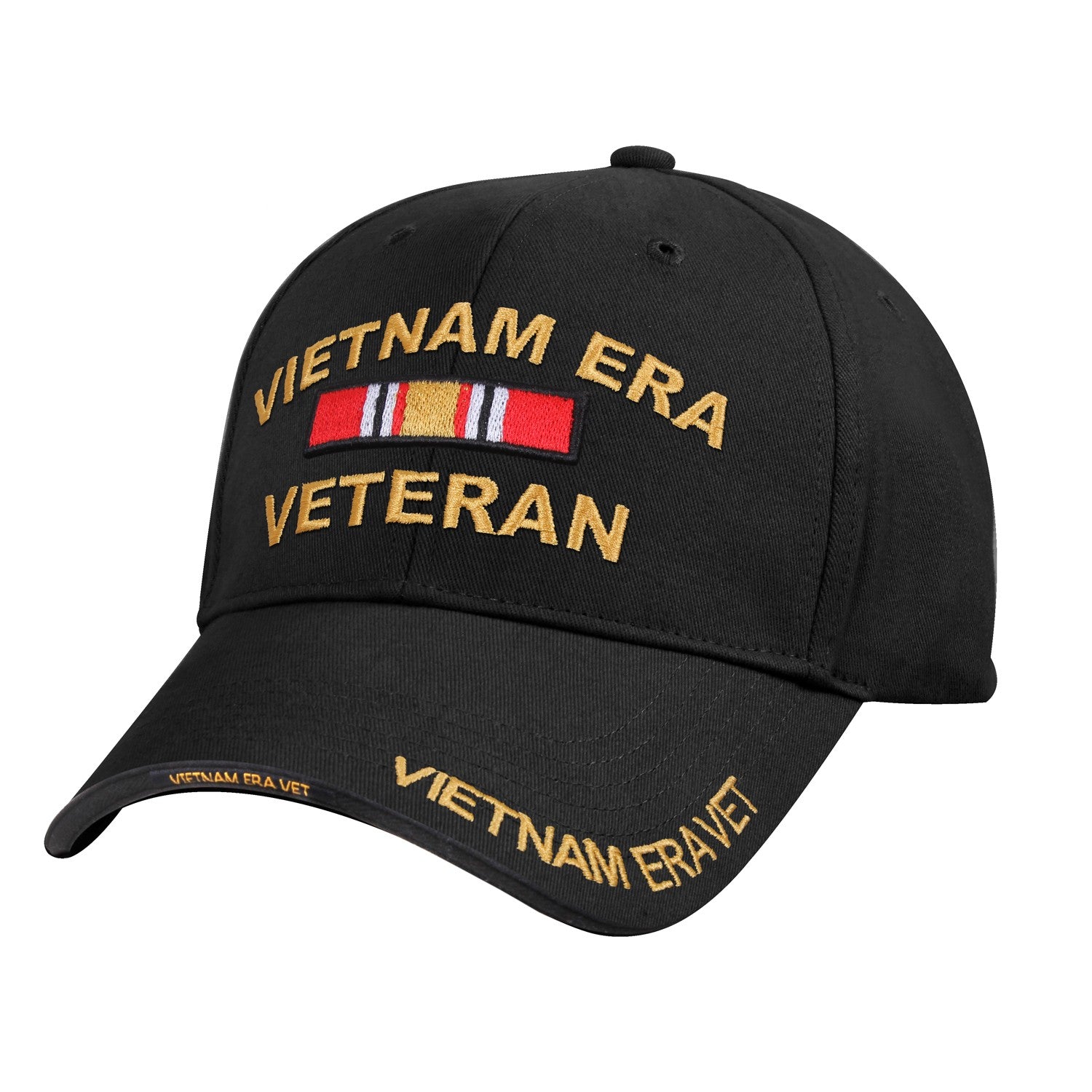 Embroidered Vietnam Era Hat Black